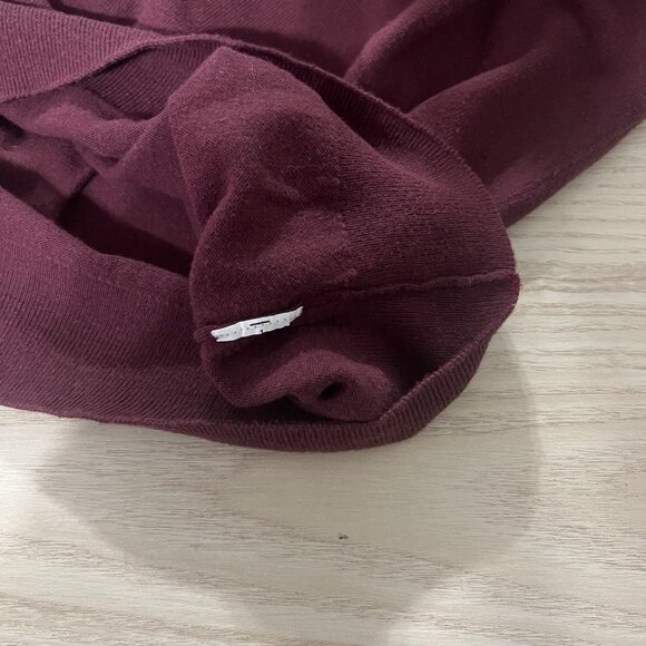 Michael Kors Quarter 1/4 Zip Pullover Sweater Size Small Cranberry Red Mock Neck - Picture 6 of 8